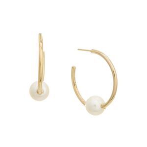 Chloé Darcey Pearl Hoop Earrings